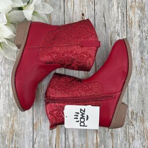 Big Girls Glitter Western Boots Shoes Size 4